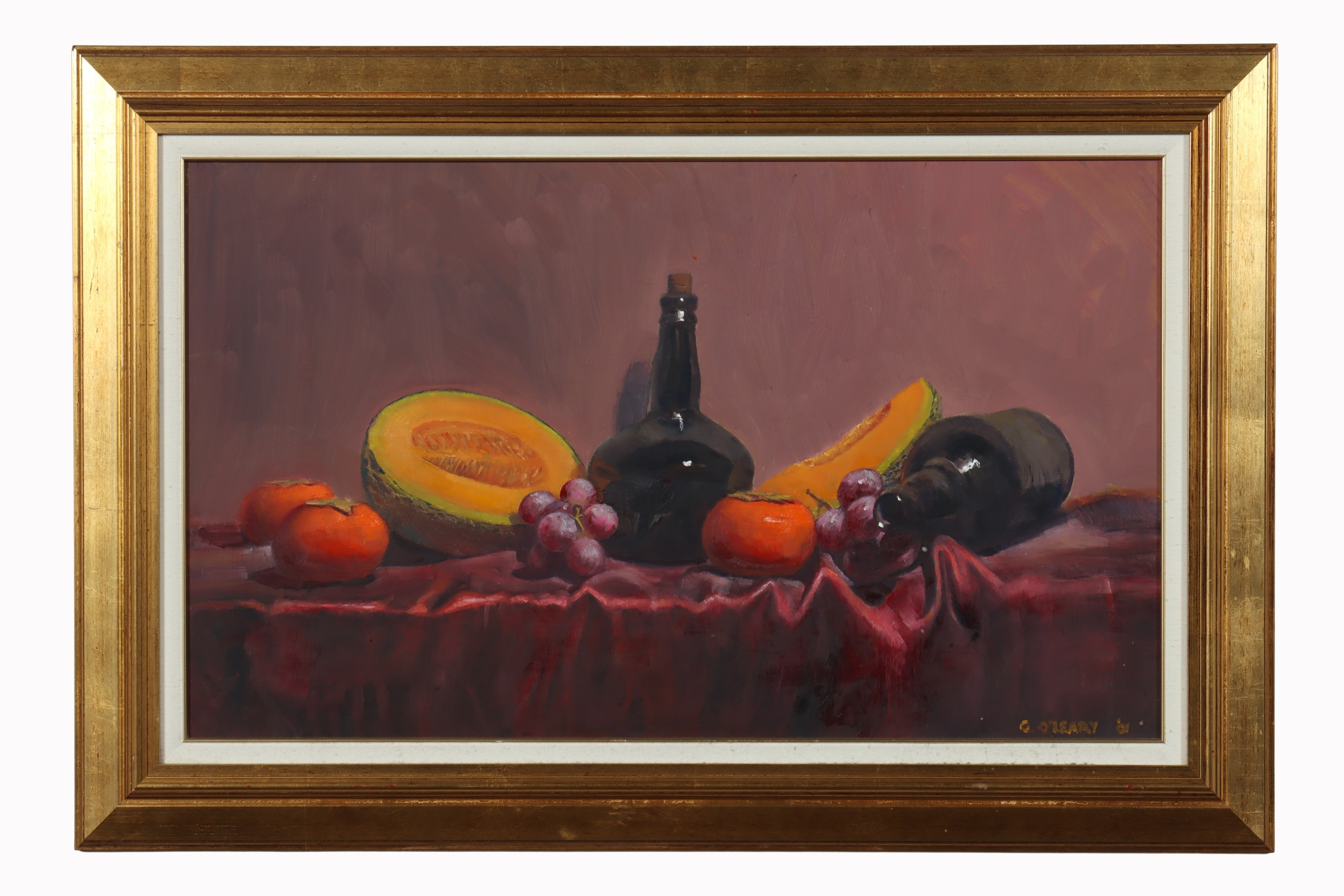 Greg O'Leary | Still Life with Bottles & Fruit | MutualArt