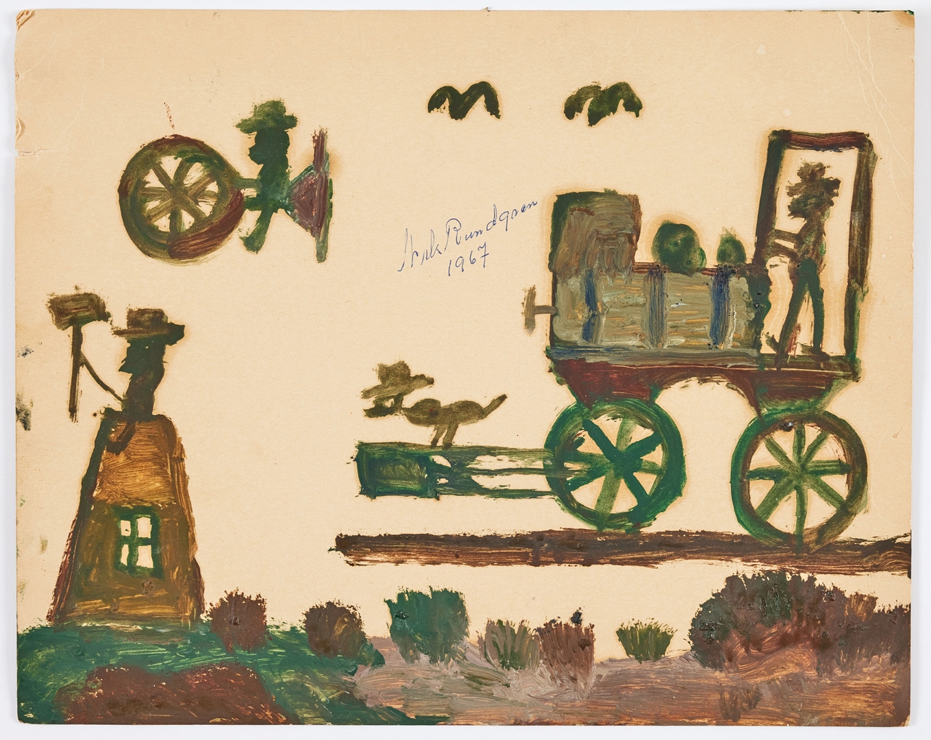 Artwork by Nils Rundgren, Untitled, Made of mixed media on paper