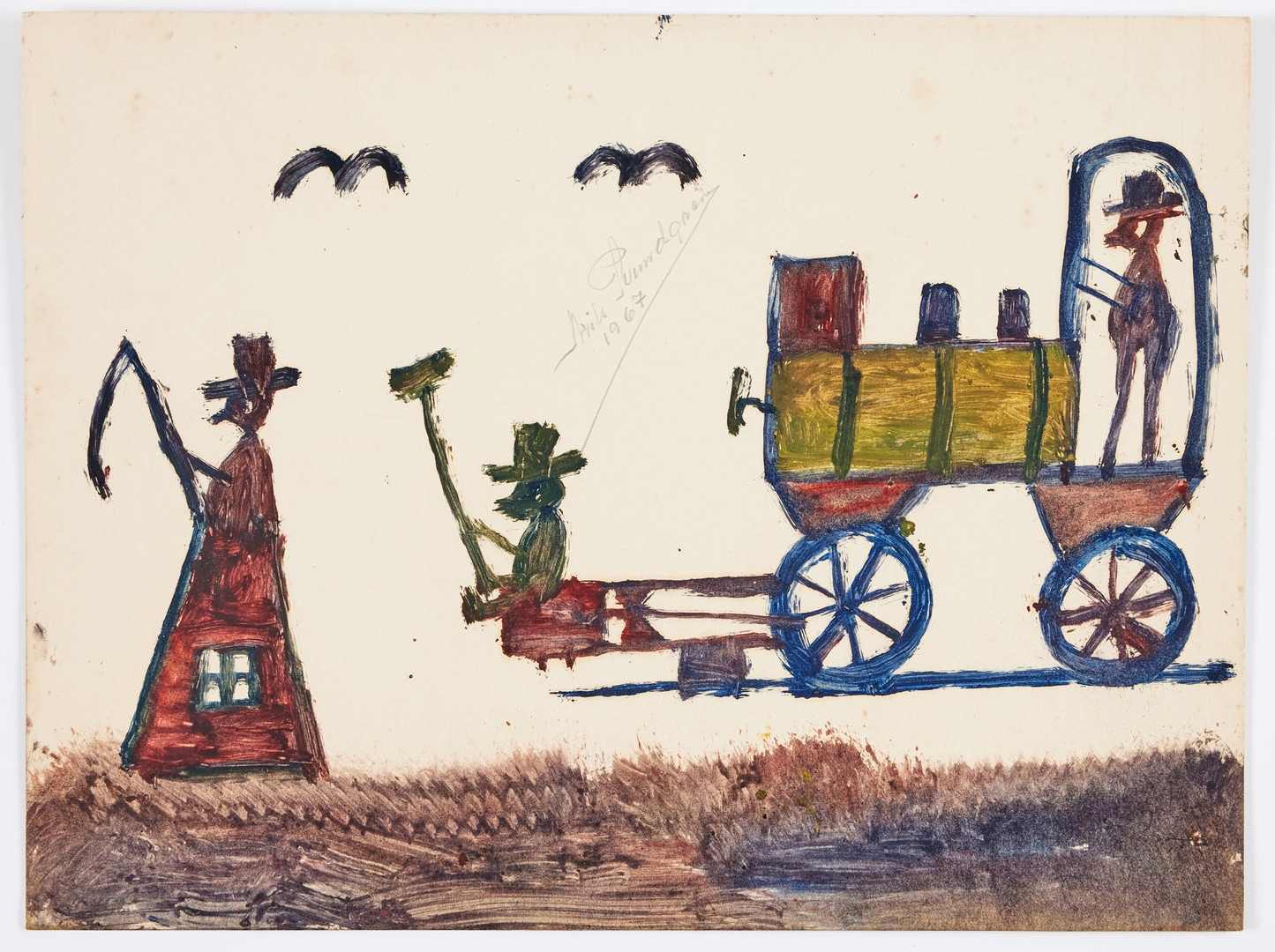 Artwork by Nils Rundgren, Untitled, Made of mixed media on paper