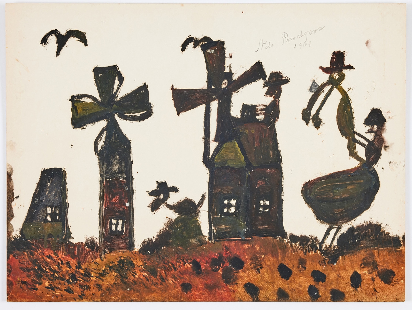 Artwork by Nils Rundgren, Untitled, Made of mixed media on paper