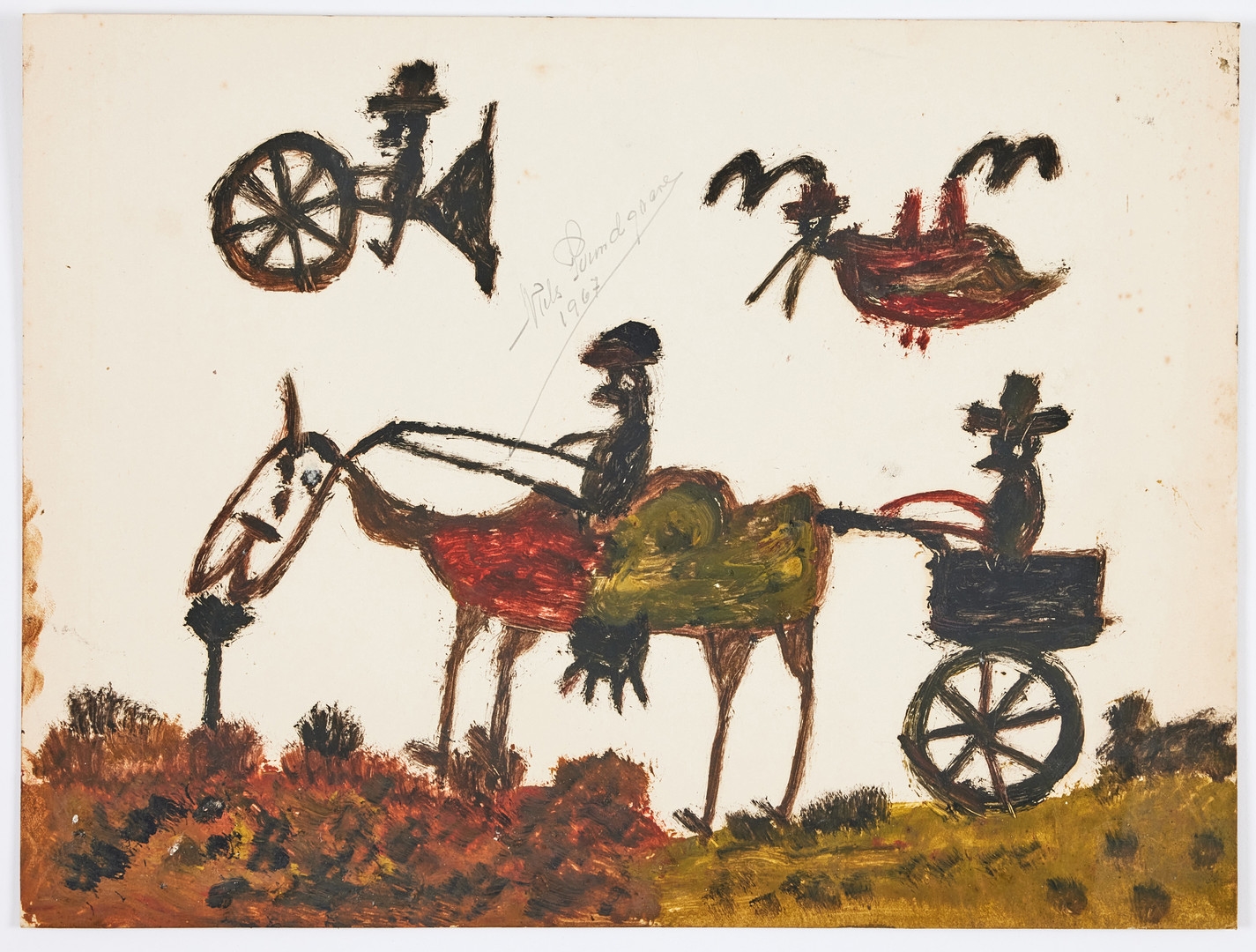 Artwork by Nils Rundgren, Untitled, Made of mixed media on paper