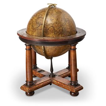 GLOBE TERRESTRE D'ÉPOQUE BAROQUE - Jodocus Hondius