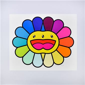 Takashi Murakami | Multicolor Double Face: White (2020) | MutualArt