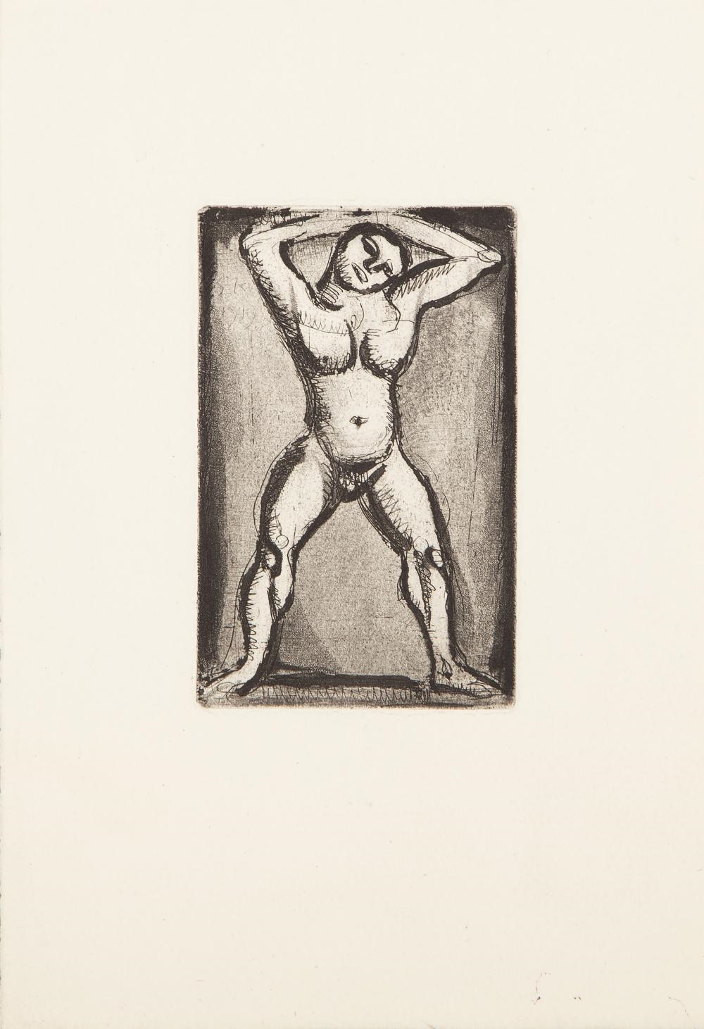 Georges Rouault | GEORGES ROUAULT, ACROBATE II, ETCHING (1919) | MutualArt