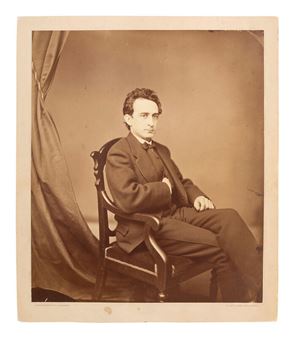 Abraham Lincoln
[BOOTH, EDWIN T. (1833-1893)]. GUTEKUNST, Frederick (1831-1917), photographer. Rare, mammoth plate studio portrait of Booth. Philadelphia: 1873 - Frederick Gutekunst