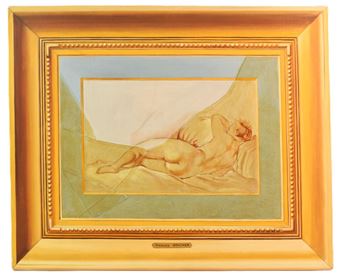 Nu de dos à la vitre cassée d'après François Boucher - François Boucher