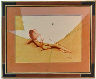 Nu de dos à la vitre cassée - Jacques Breteau