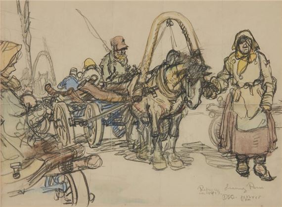 Refugees Leaving Perm in 1917 - Daniel Sayre Groesbeck