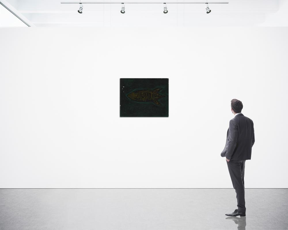 Artwork by Cat Butler, Abstracted rocket ship