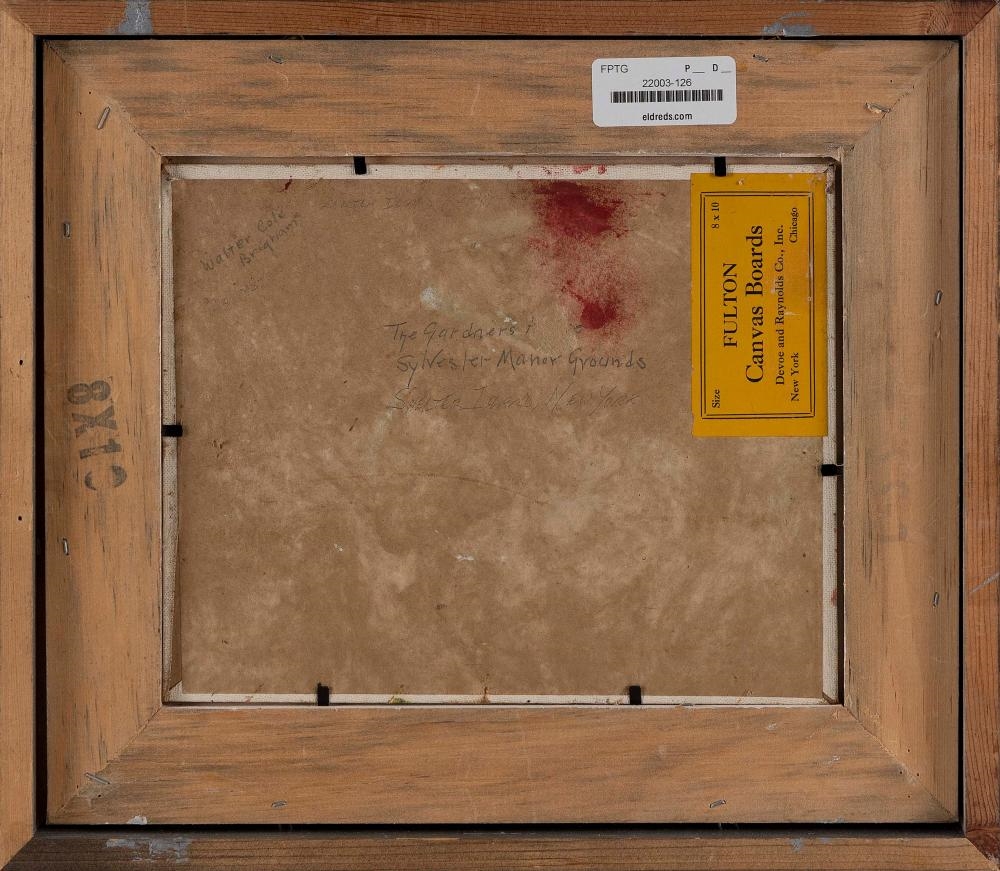 Artwork by Walter Cole Brigham, The Gardiners and Sylvester Manor Grounds Shelter Island New York, Made of Oil on canvas board