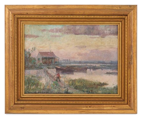 Fisherman Returning Home, Louisiana Bayou by Knute Heldner