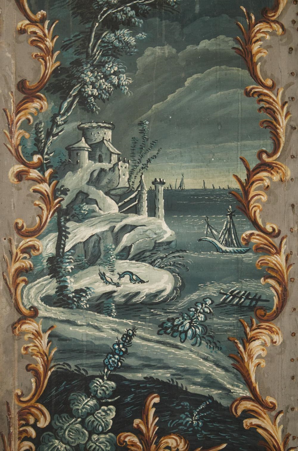 French School, 18th Century | French Rococo Four-Panel Screen | MutualArt