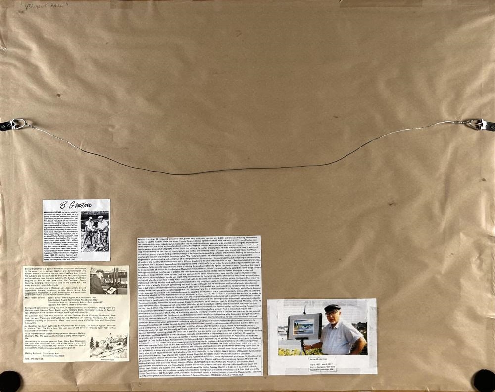 Artwork by Bernard Gerstner, Vermont Fall, Made of Watercolor on paper