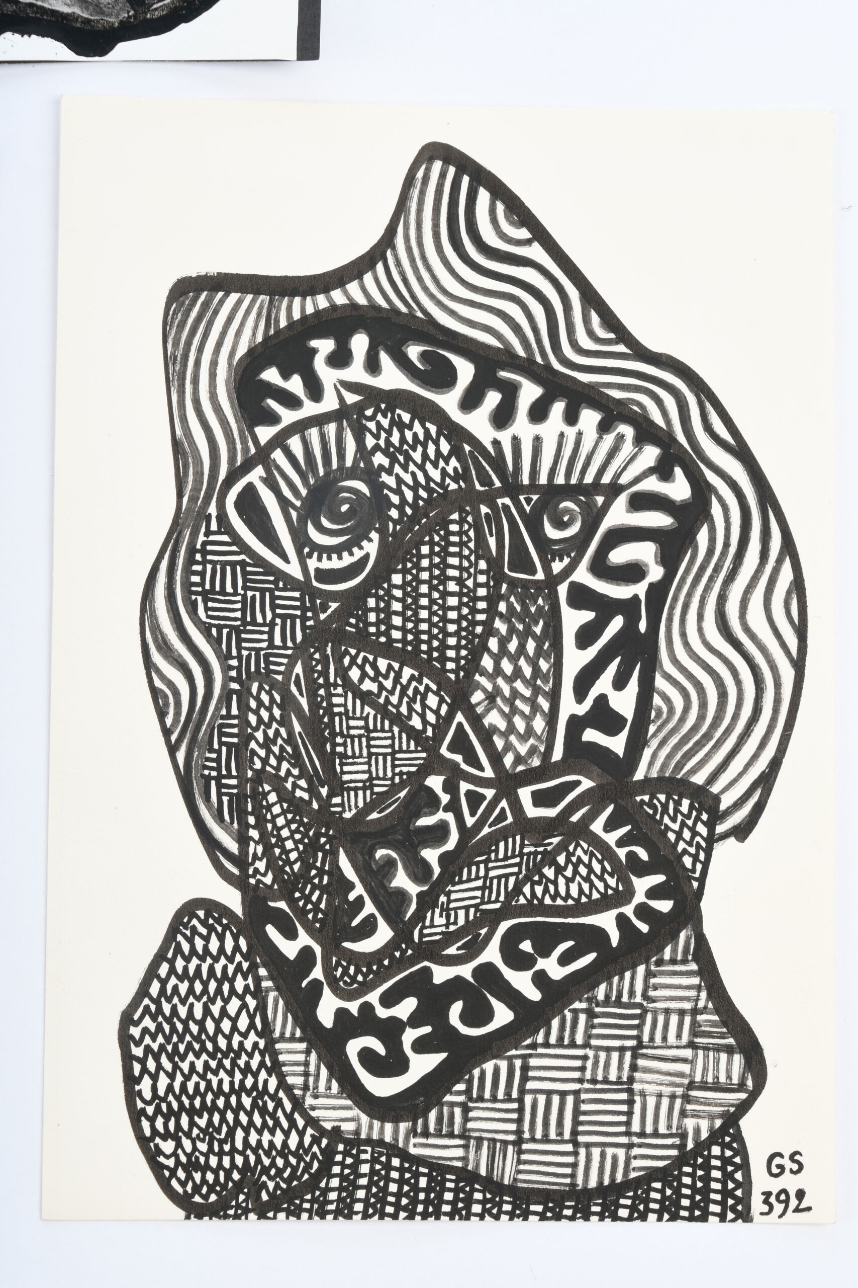 Artwork by Gérard Sendrey, personnages et compositions Quatre œuvres en technique mixte de collage et peinture, Made of Paint on paper