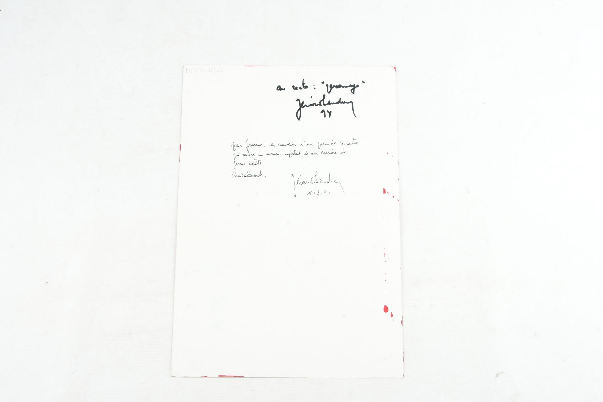 Artwork by Gérard Sendrey, personnage aux mains jaune, Made of Paint on paper