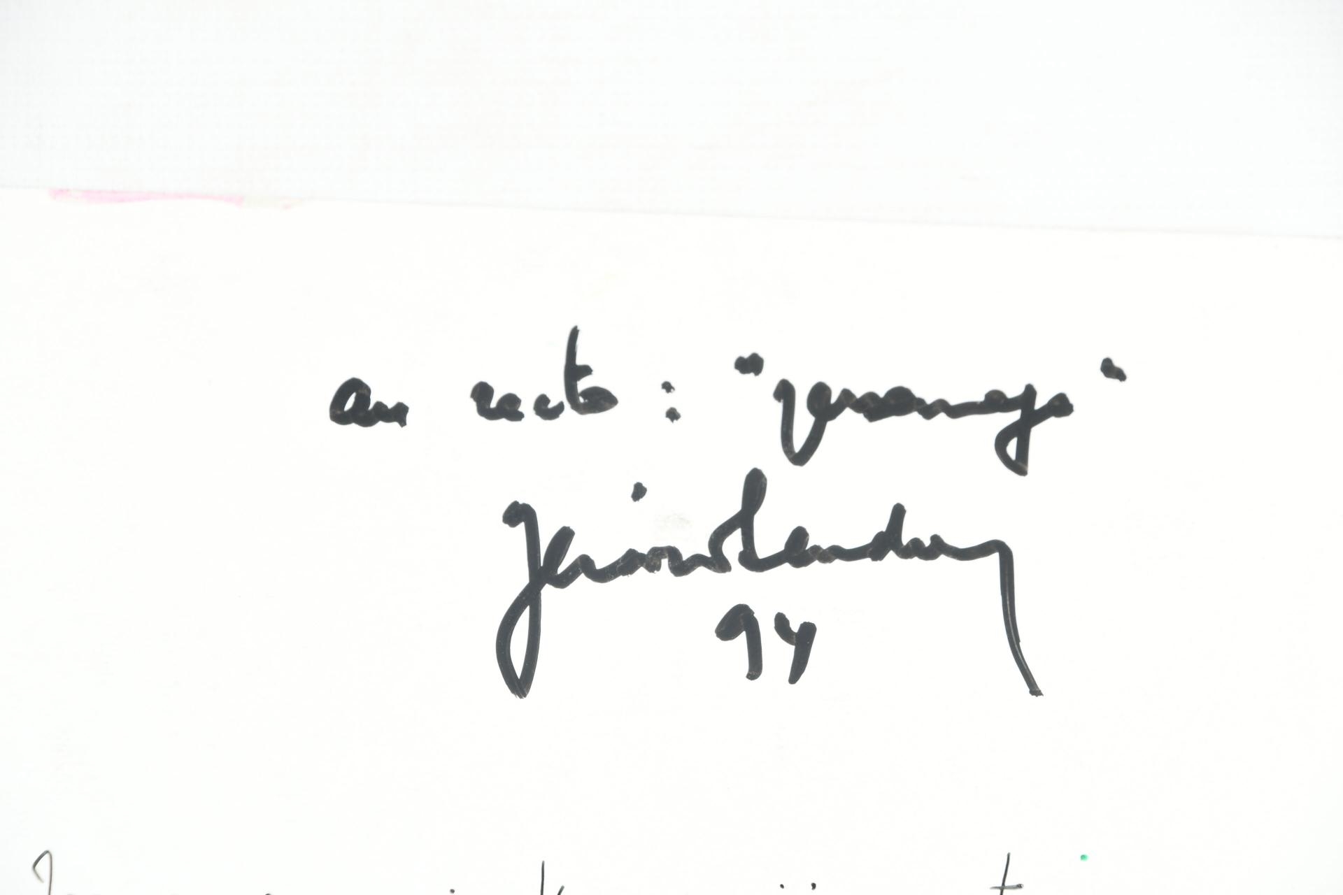 Artwork by Gérard Sendrey, personnage aux mains jaune, Made of Paint on paper