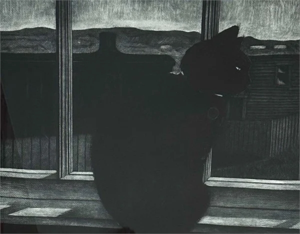 Artwork by Scott Goudie, Abby of York Street, Made of mezzotint