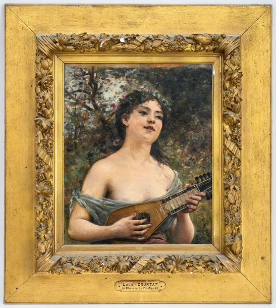 Artwork by Louis Courtat, La chanson du printemps, Made of Oil on panel