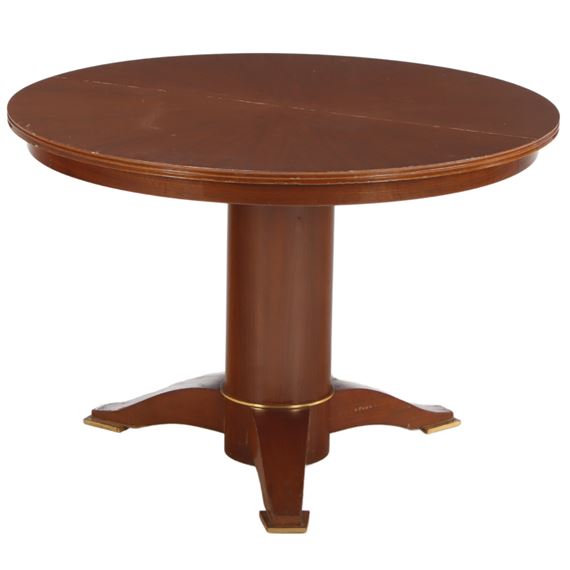French mahogany and bronze dining table - Maison Leleu