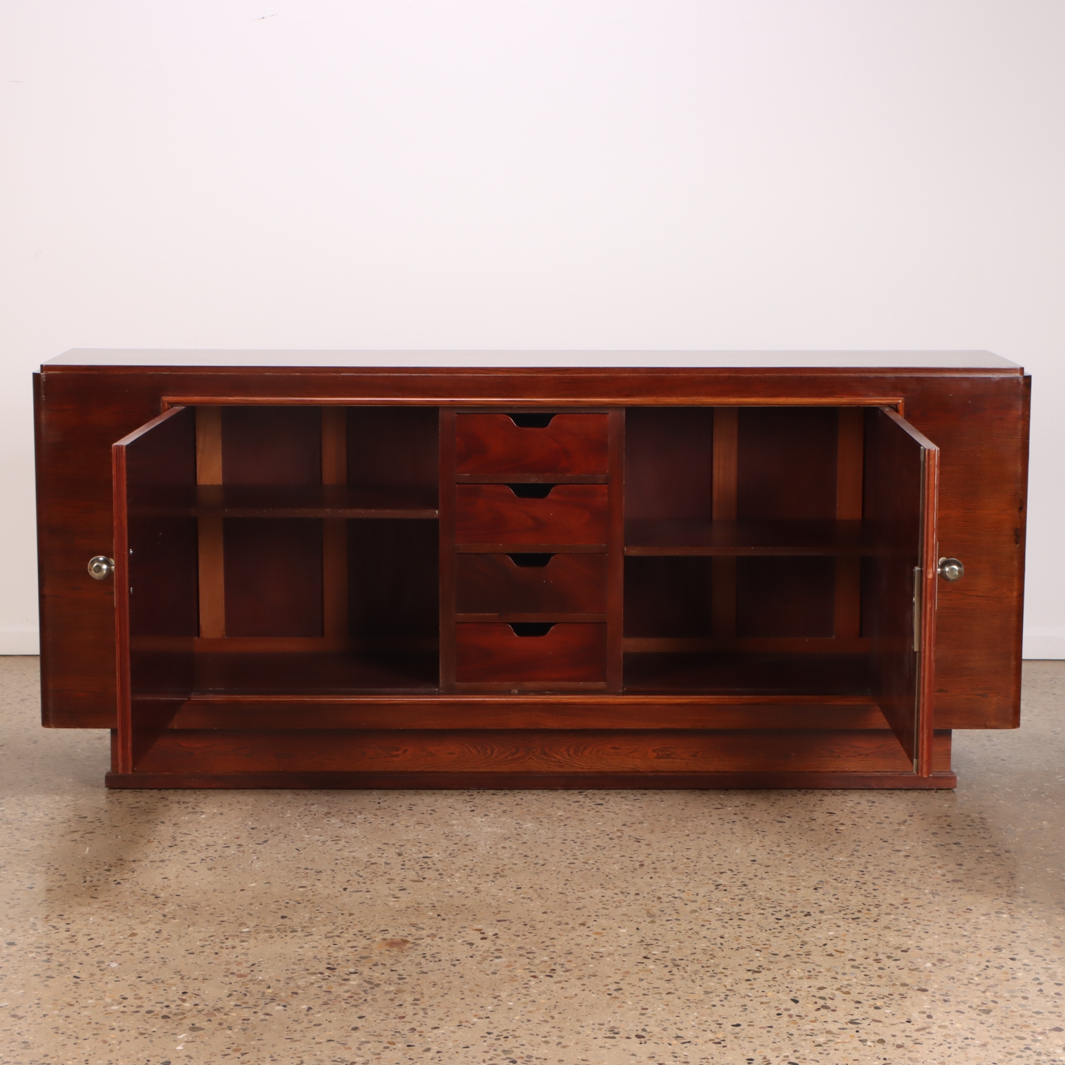 Artwork by Jules Leleu, Brazilian rosewood sideboard or buffet by, Made of brazilian rosewood