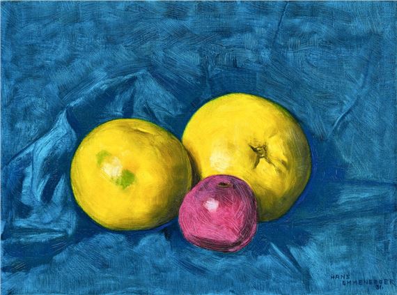 Hans Emmenegger | Stillleben mit Grapefruits und Apfel (1931) | MutualArt