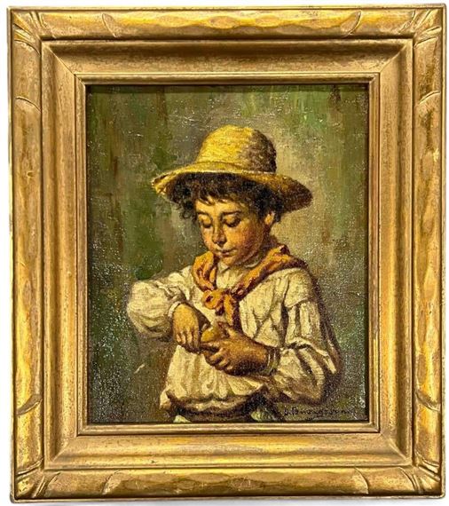 Boy With Straw Hat by Donatus Buongiorno