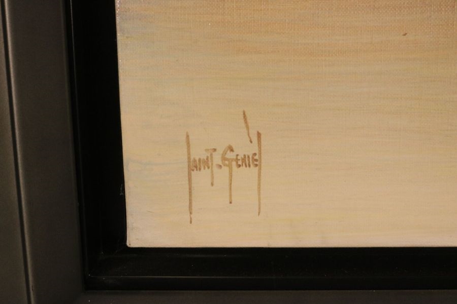 Artwork by Francis de Lassus Saint-Geniès, Pink masks Oil on canvas signed lower left 73 x 54 cm, Made of Oil on canvas