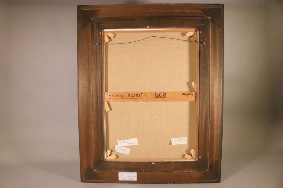 Artwork by Francis de Lassus Saint-Geniès, Pink masks Oil on canvas signed lower left 73 x 54 cm, Made of Oil on canvas