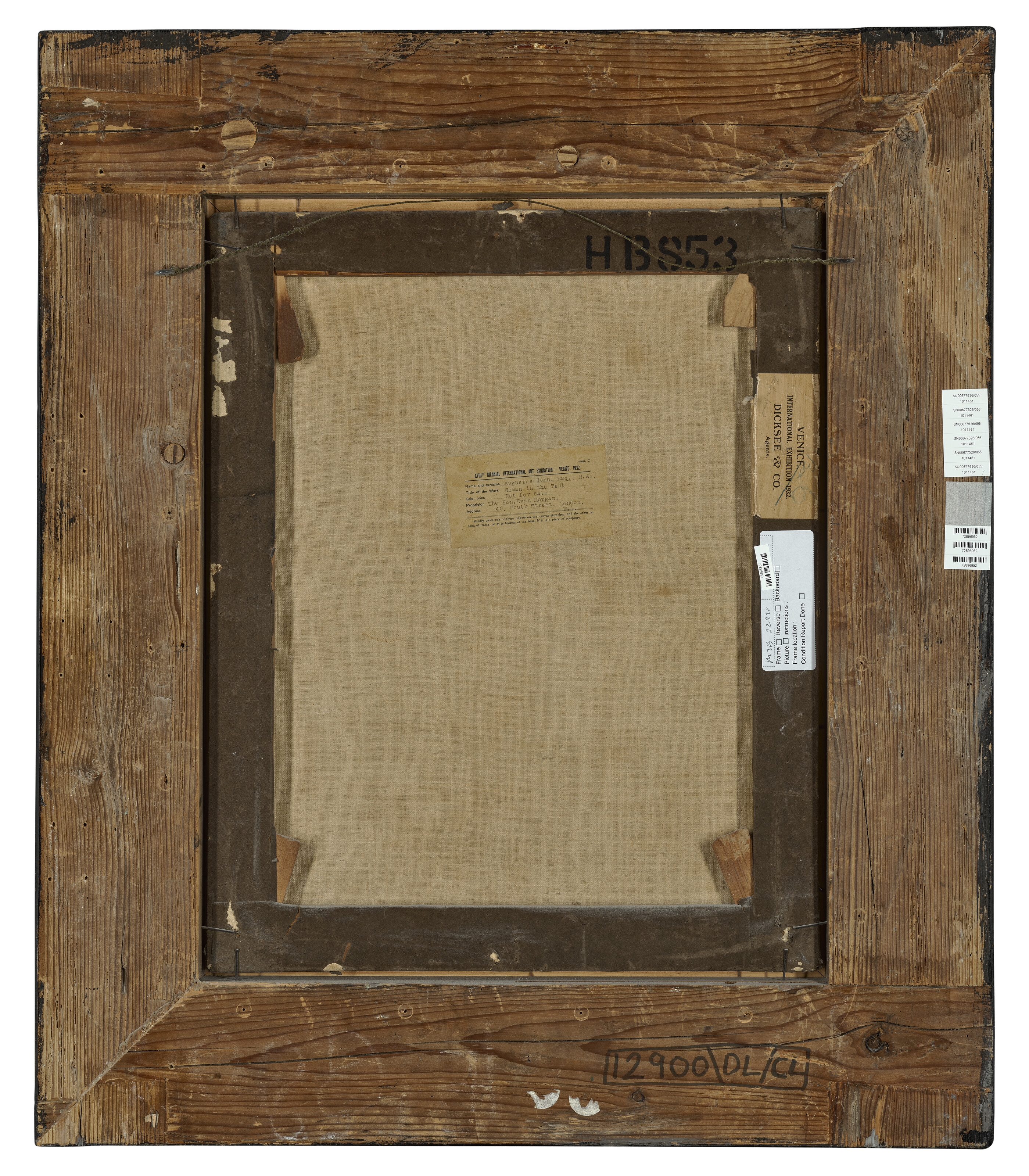 Artwork by Augustus Edwin John, Woman in the Tent, Made of oil on canvas