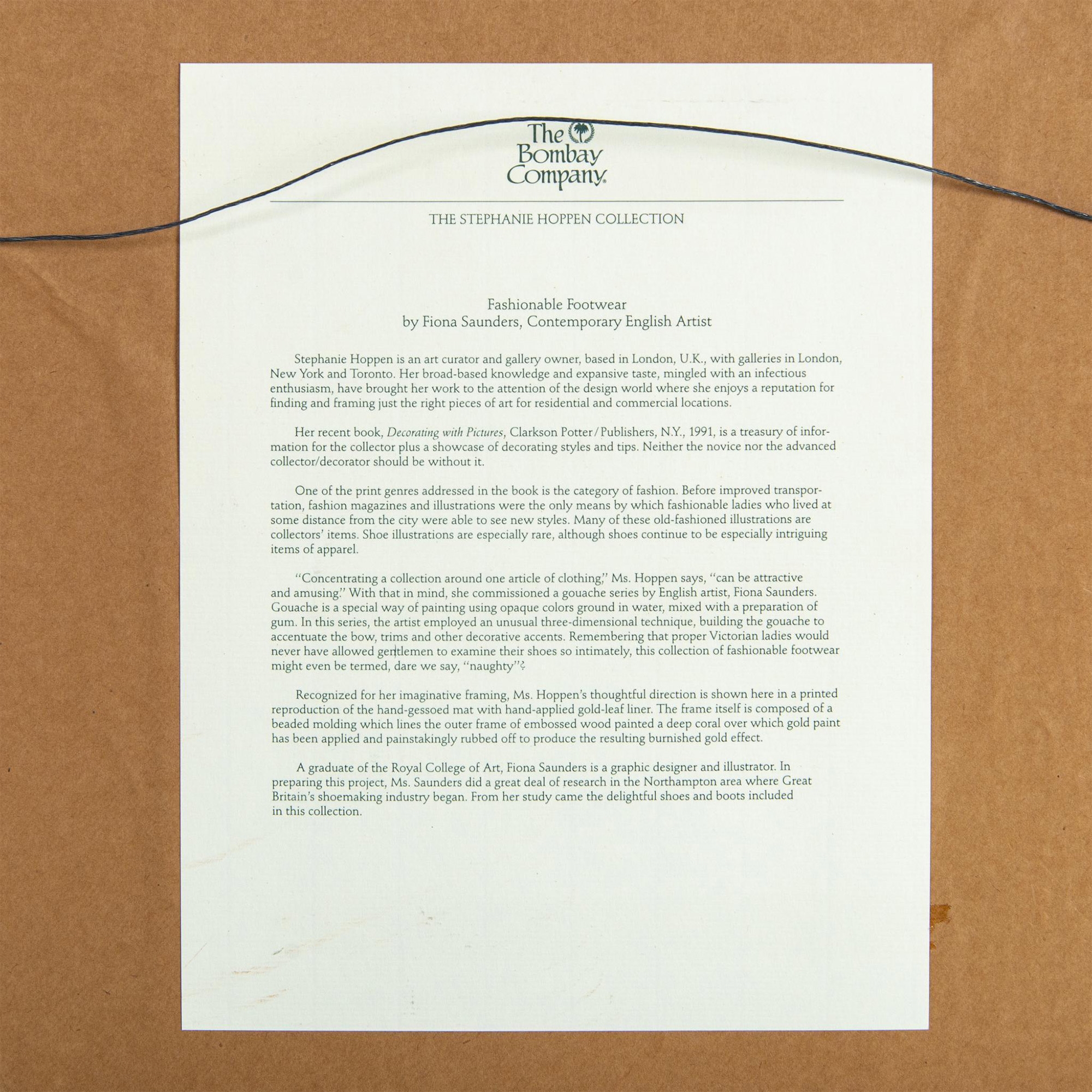 Artwork by Fiona Saunders, 3pc The Bombay Framed Art Print, Fashionable Footwear, Made of Print