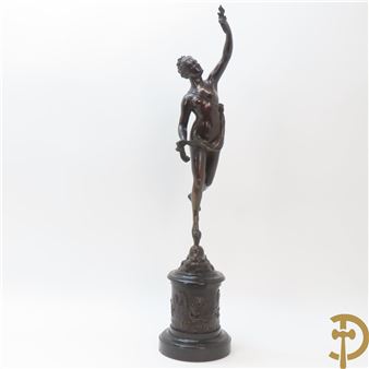 'Fortuna houdende een bloementak steunend op cupidohoofd' - J. de Bologne