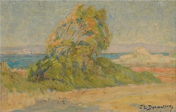 Orientalist landscape by Jules Louis Desmettre