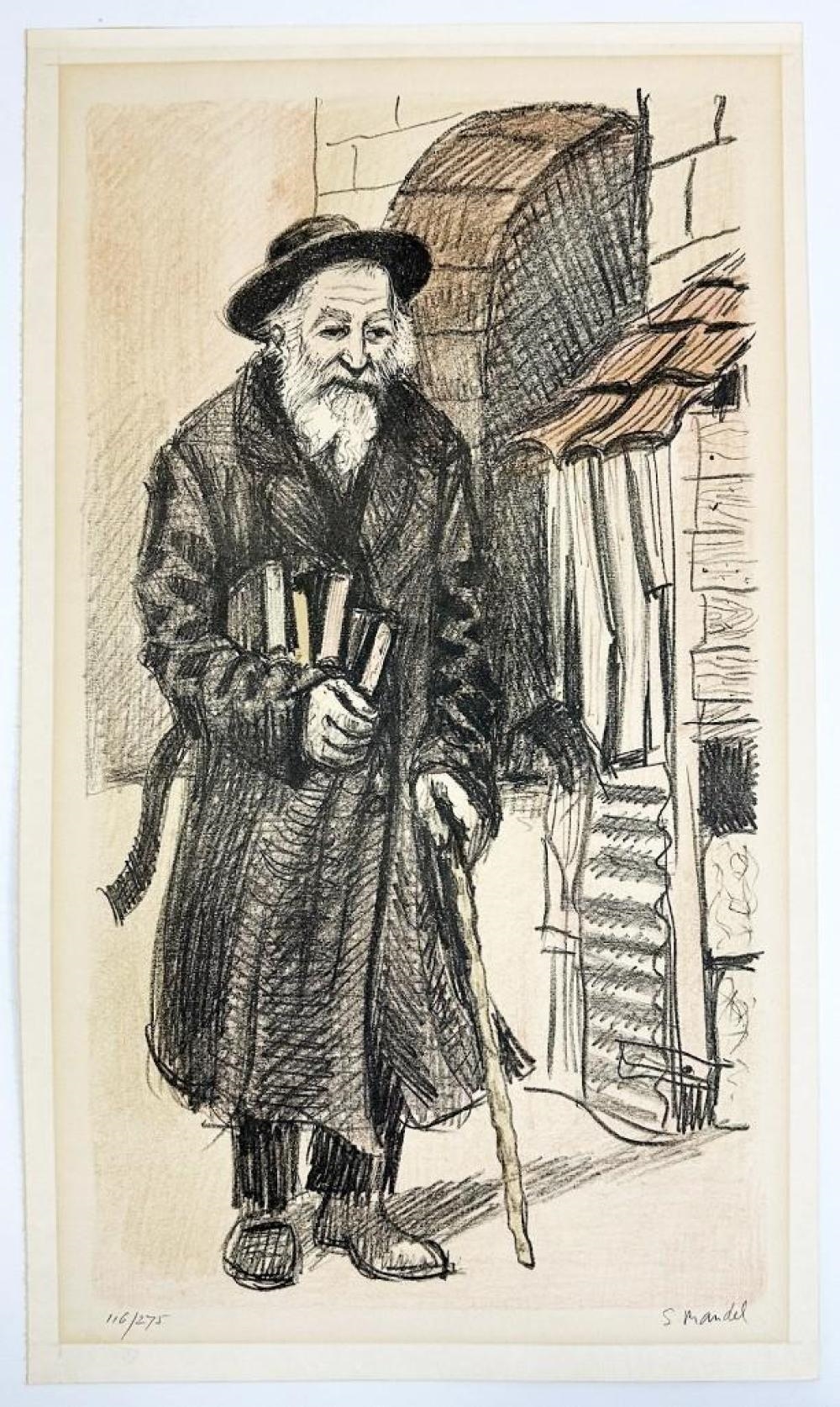 Artwork by S. Mandel, S. Mandel Lithograph Pencil Signed & Numbered 116/275, Made of Lithograph Pencil