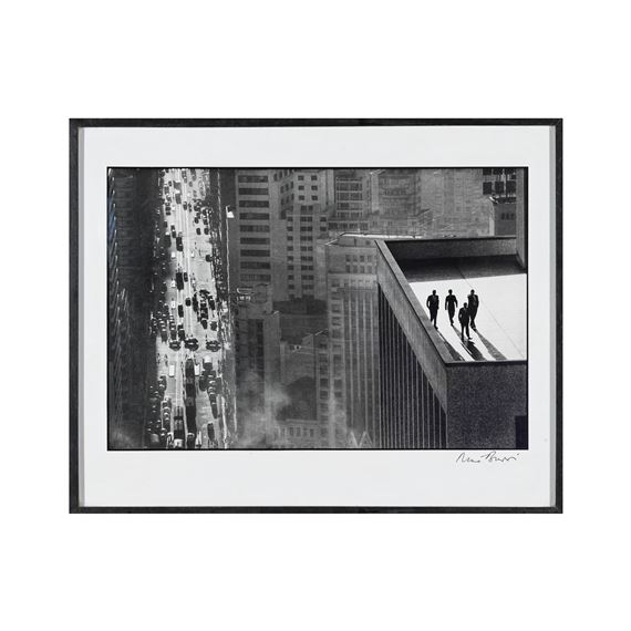 Rene Burri | Men on a rooftop. Sao Paulo (1960) | MutualArt