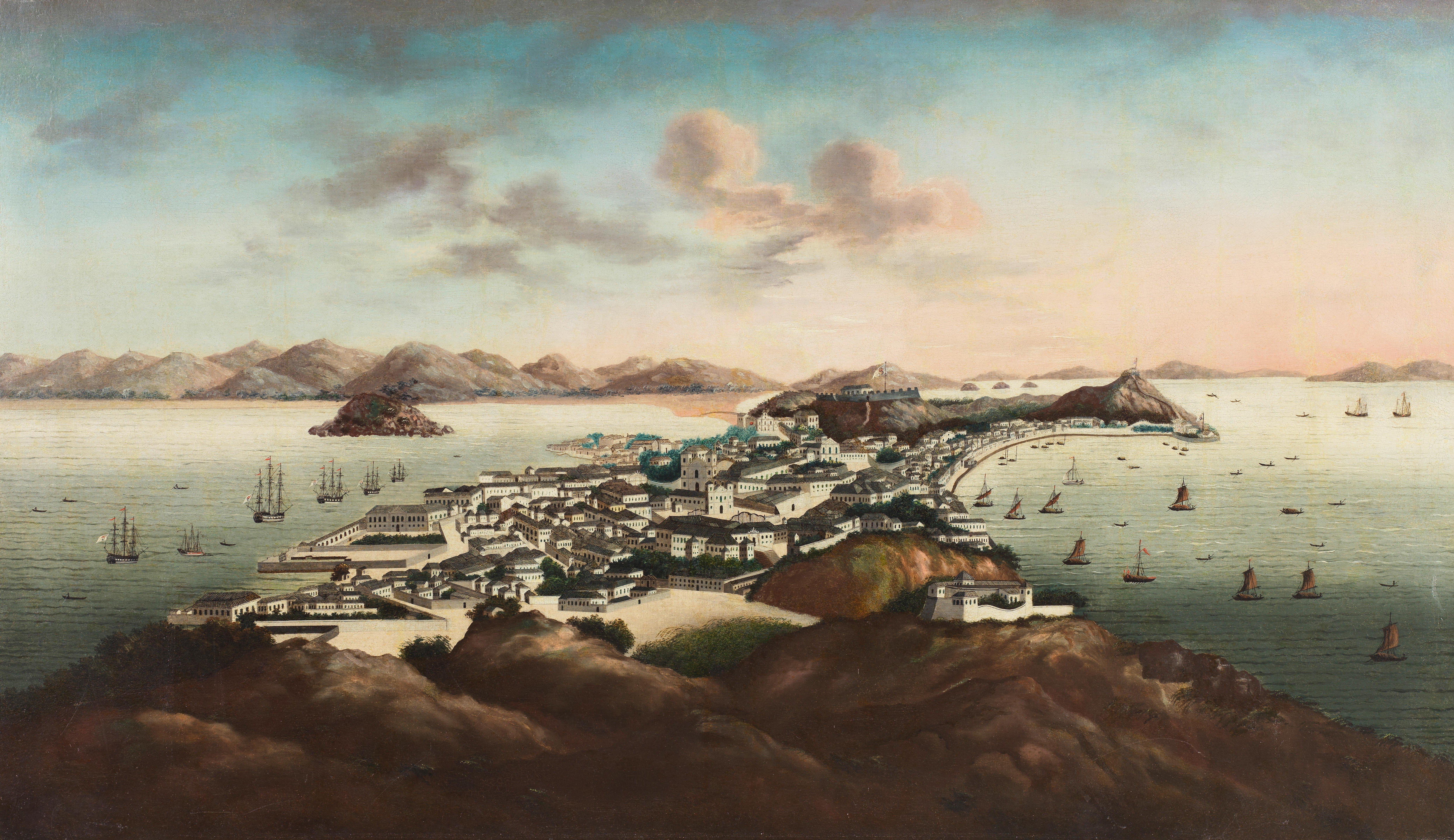 Sunqua | Macau: a birds-eye view, circa 1830 (Circa 1830) | MutualArt
