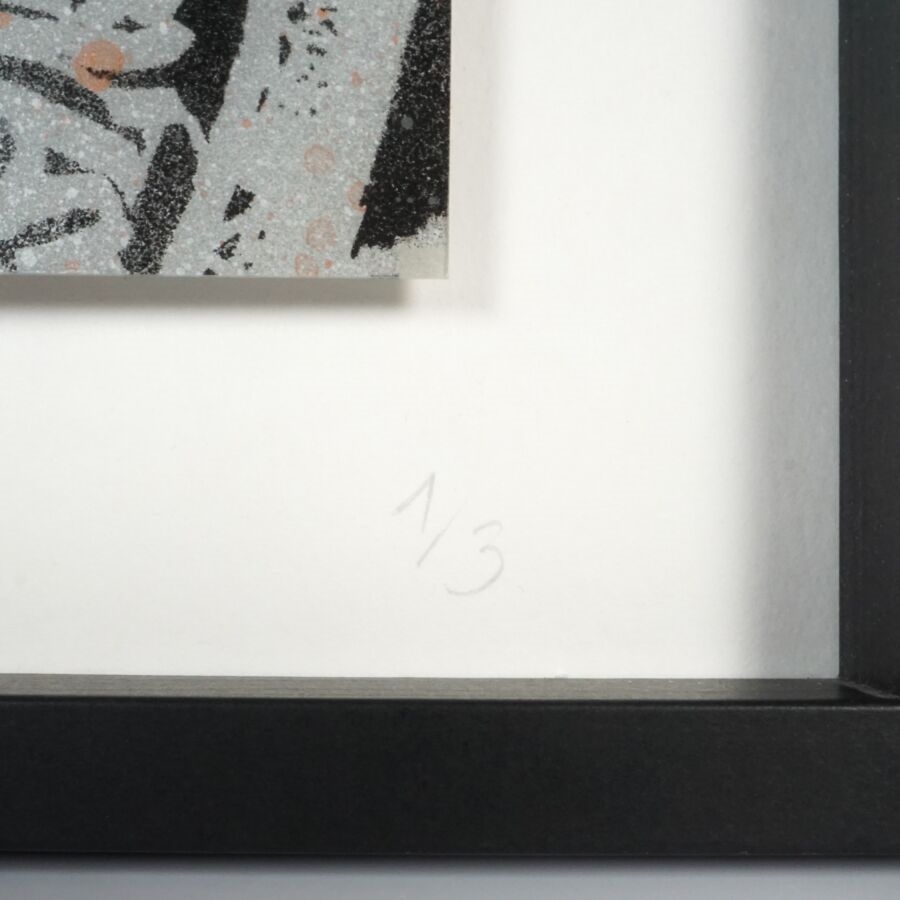 Artwork by R.Nuage, Black Owl, Made of stencil on plexiglass