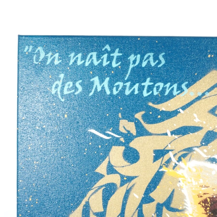 Artwork by R.Nuage, On naît pas des moutons, Made of Stencil on canvas