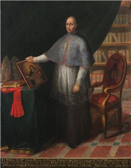 ‘Portrait of a bishop’. - Virreinal School, 18th Century