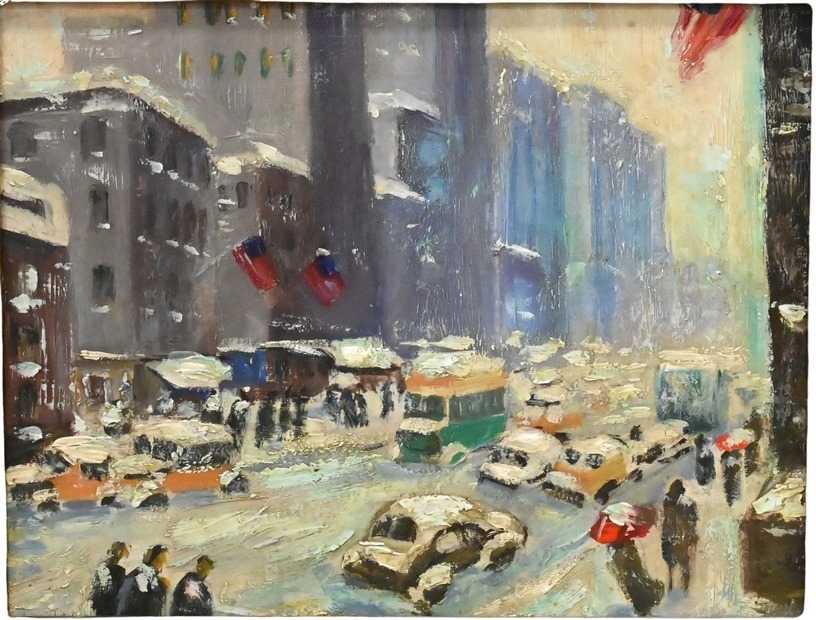 Guy Carleton Wiggins | “New York Street Scene” | MutualArt