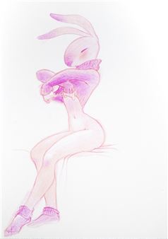 Bunny drawing for ‘Blue’ magazine - Anna Merli