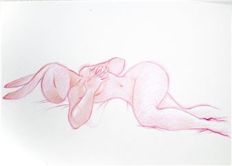 Bunny drawing for ‘Blue’ magazine - Anna Merli