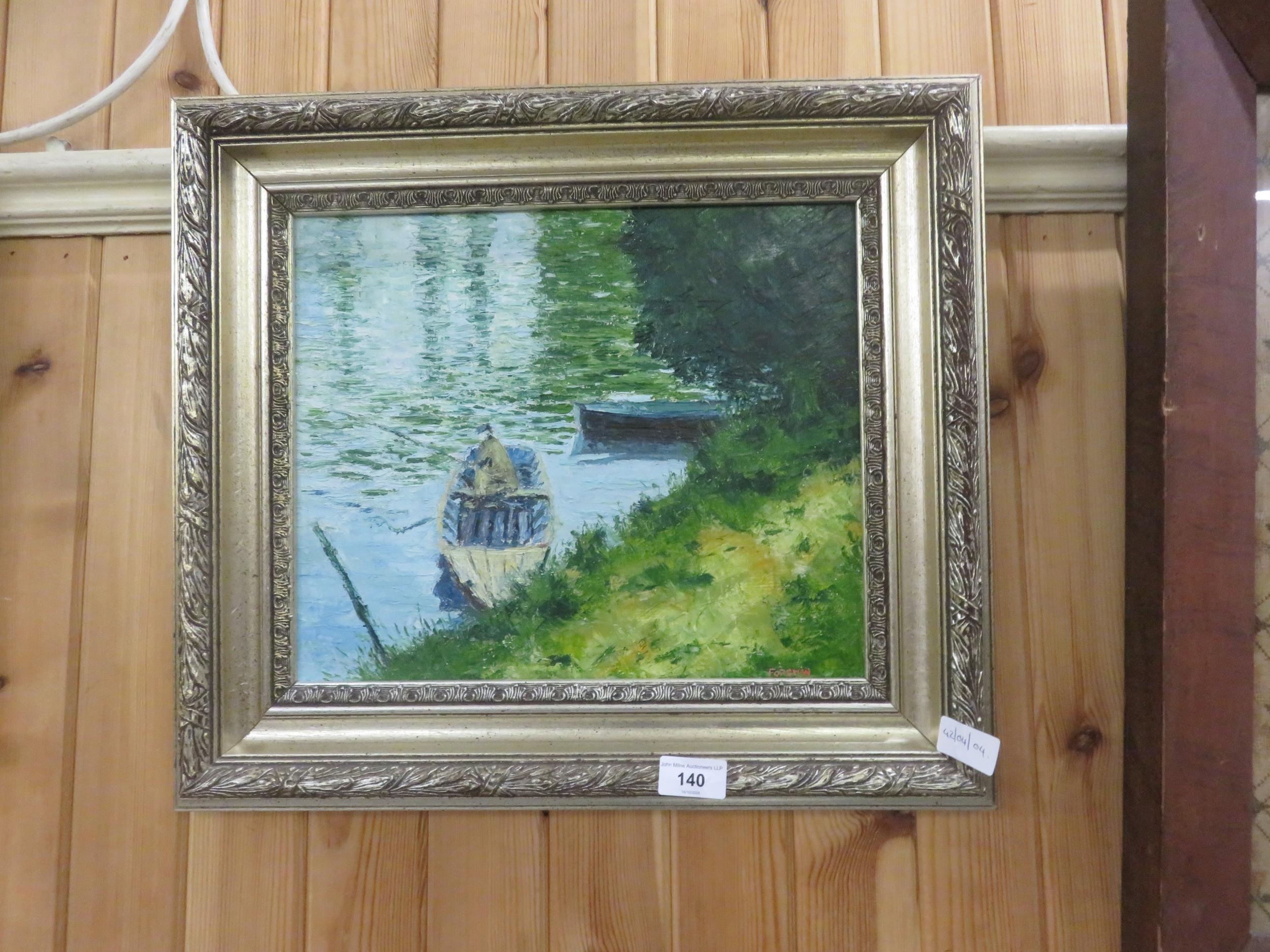 Bill Forman | Man Fishing on River | MutualArt