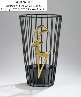 Walter Bosse, Schirmständer mit einem Steinbock, Wien, um 1950