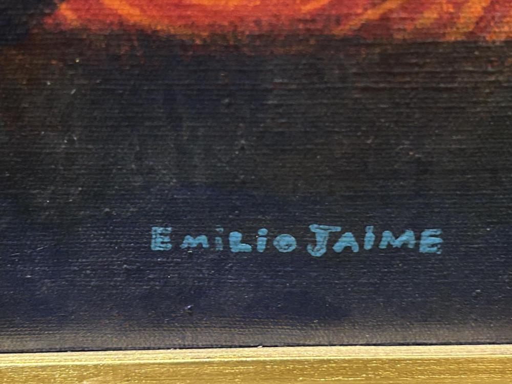Artwork by Emilio Jaime, Signed Emilio Jaime Textured Acrylic on Canvas, Made of Acrylic on Canvas
