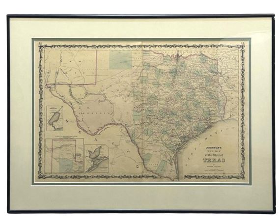 J. Johnson | Johnson and Ward Texas State Map (19th Century) | MutualArt
