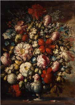 Martwa natura kwiatowa - K. le Poel Stillebenmaler