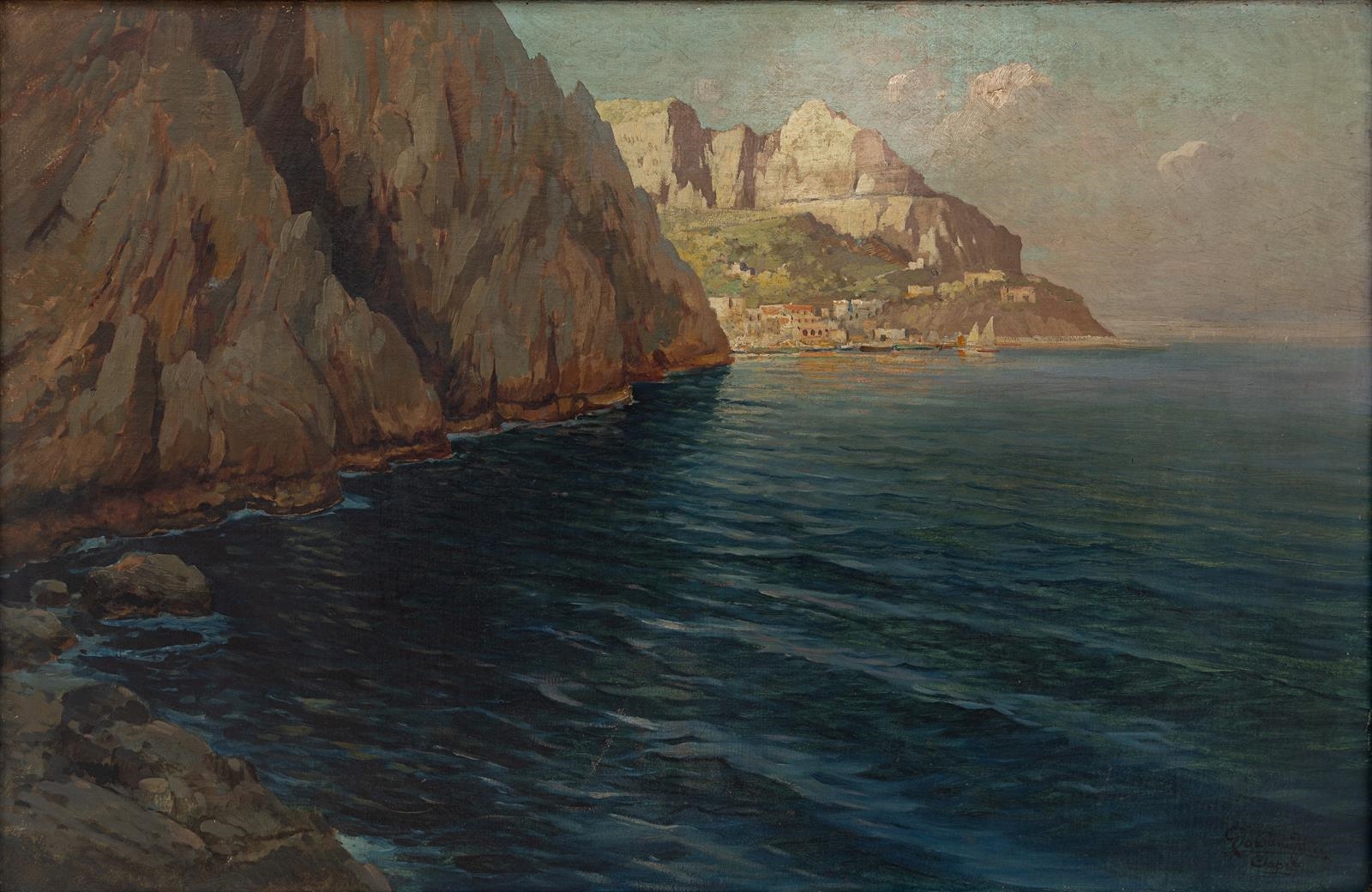 Artwork by Giordano, Capri, Made of olio su tela