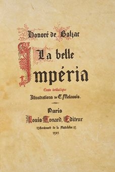 Artwork by Edmond Malassis, La belle Imperia. Conte drolatique. Paris, Made of engraved on wood or in heliogravure
