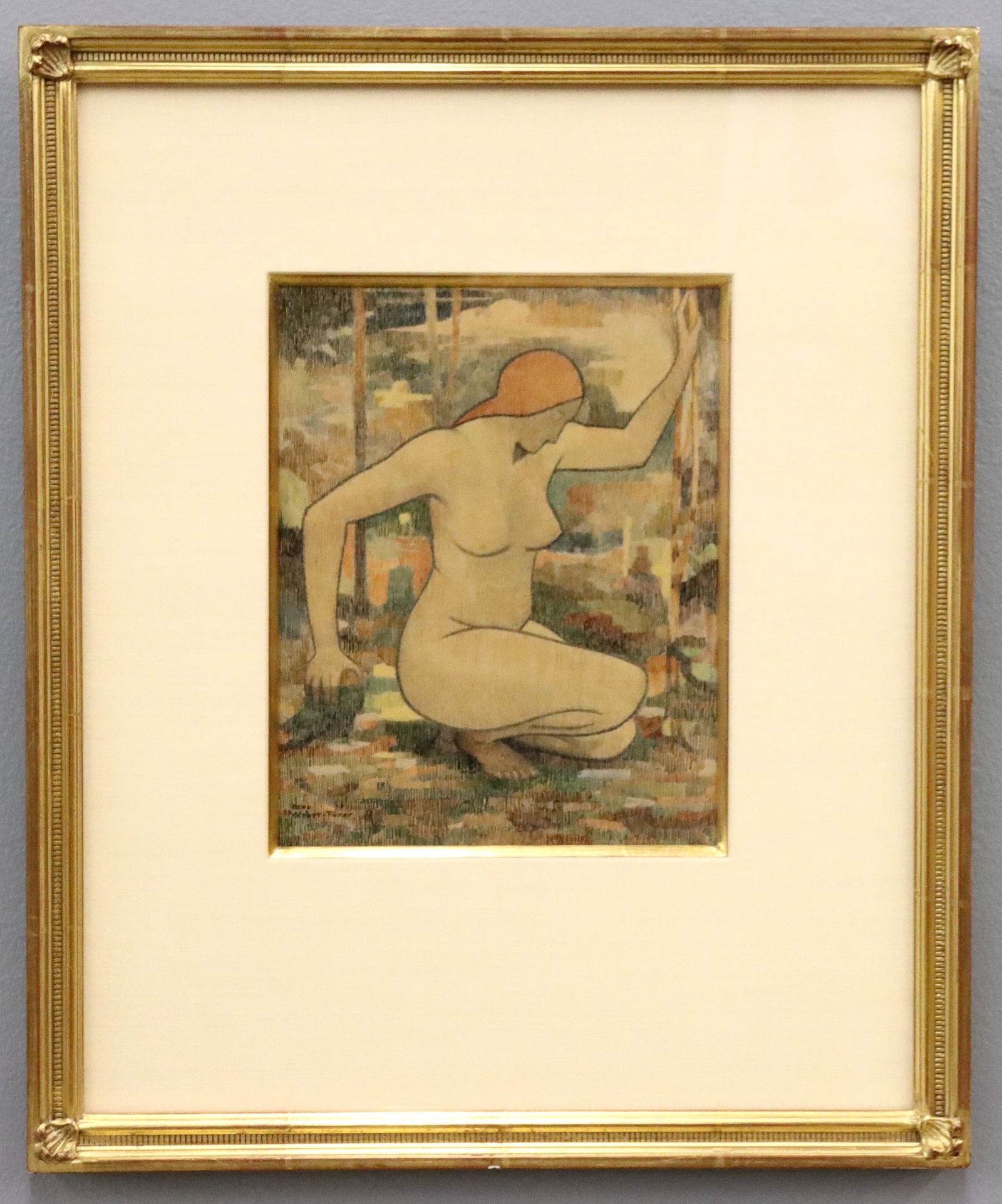 Artwork by Hans Furer, H. Weber-Furer Nude Watercolor, Made of watercolor on paper painting