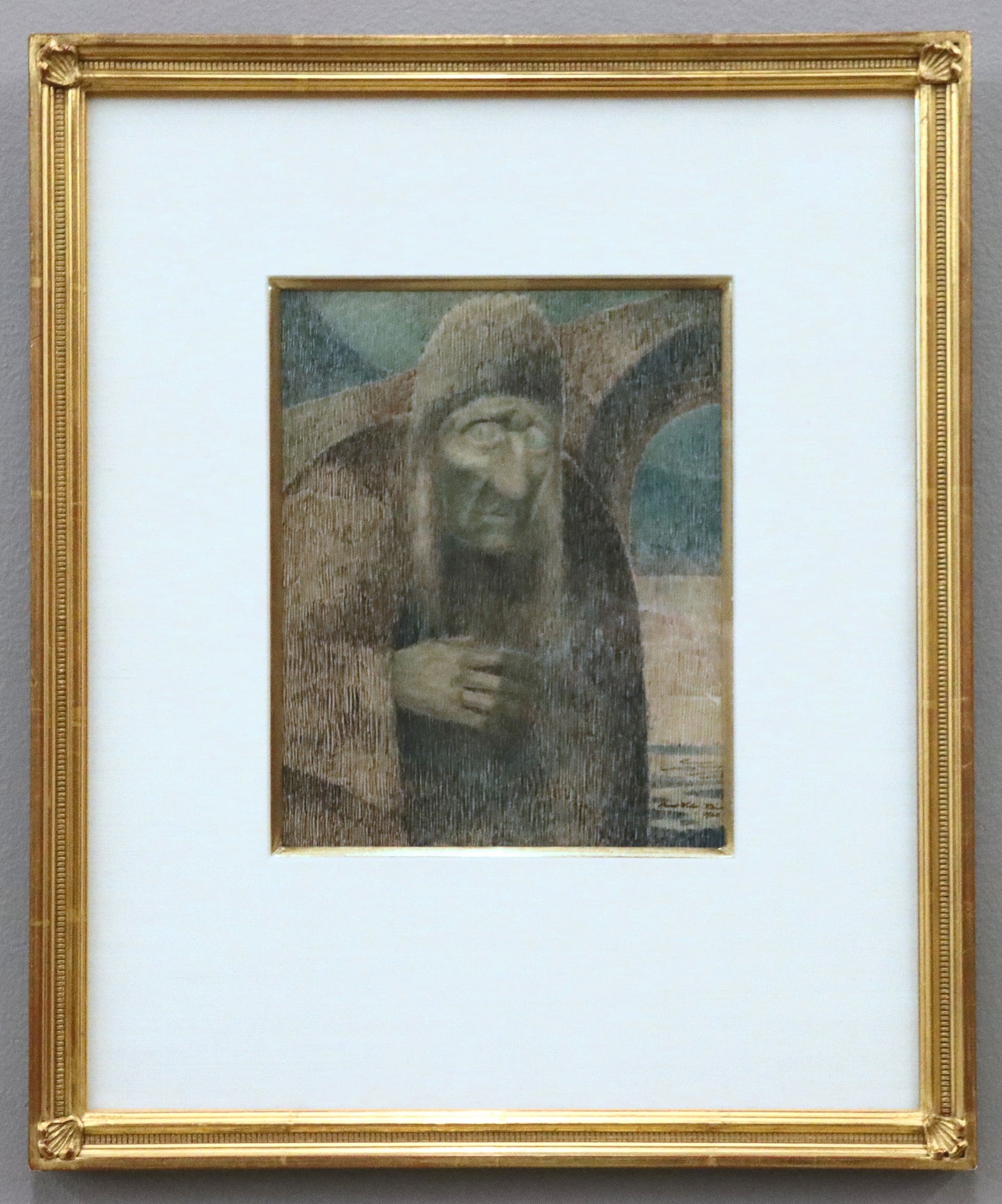 Artwork by Hans Furer, H. Weber-Furer Watercolor of a Figure, Made of watercolor on paper painting